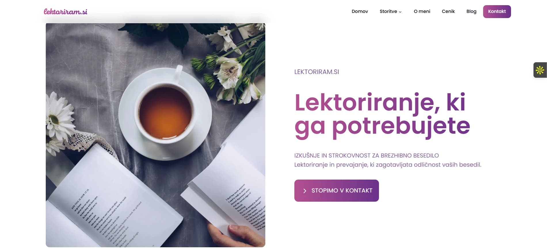 Lektoriram tutoring marketplace website screenshot